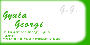 gyula georgi business card